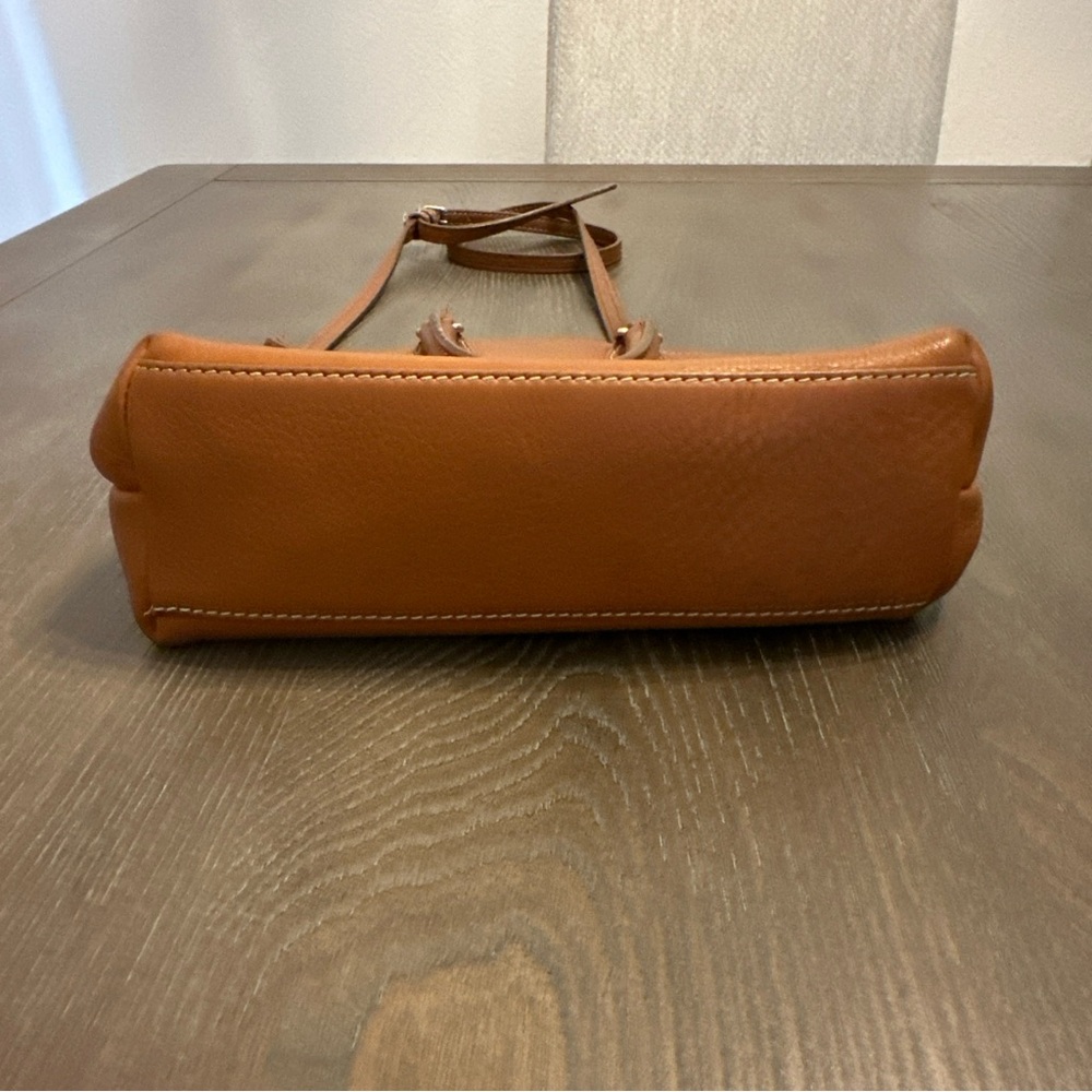 Dooney & Bourke Pebble Leather Satchel with‎ Crossbody Tan - Picture 11 of 16